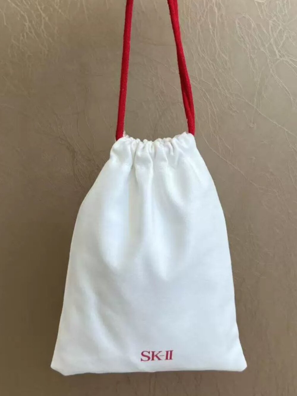 SK-II cosmetic Suede drawstring dust bag